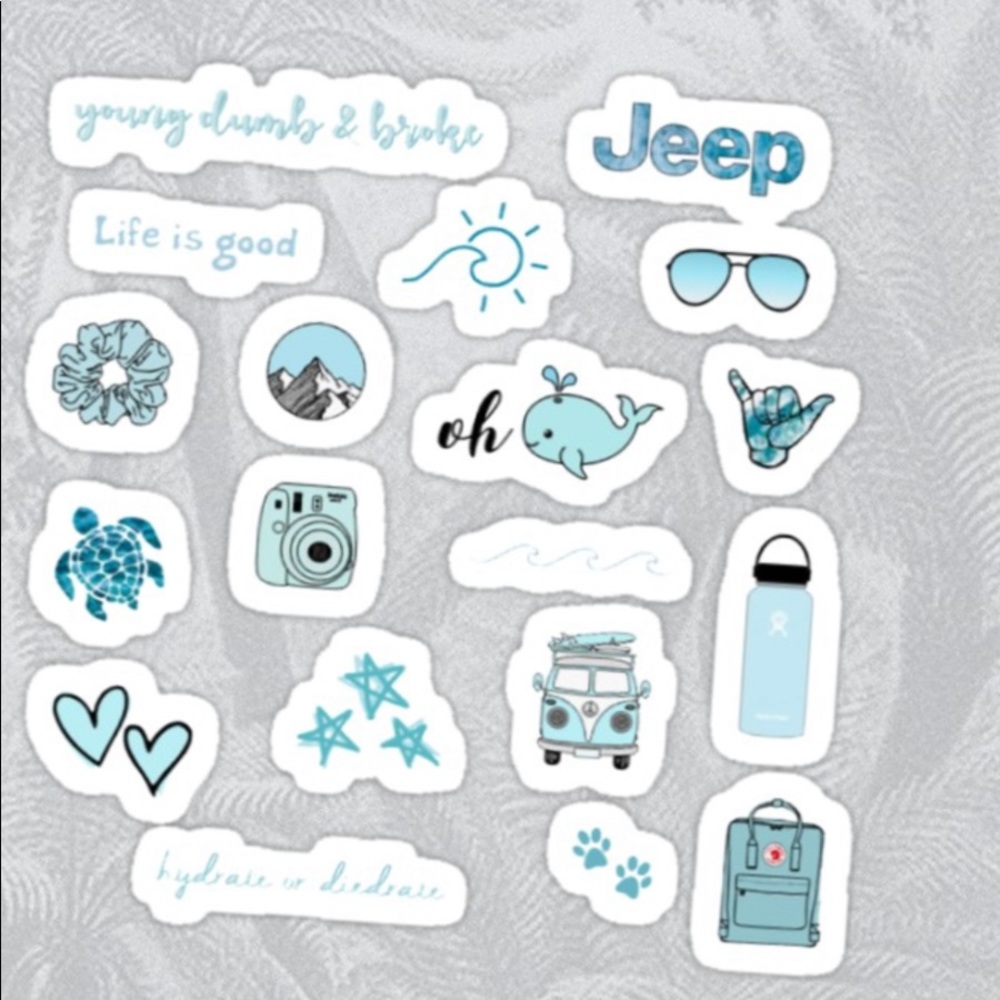 redbubble stickers , set of 19 stickers